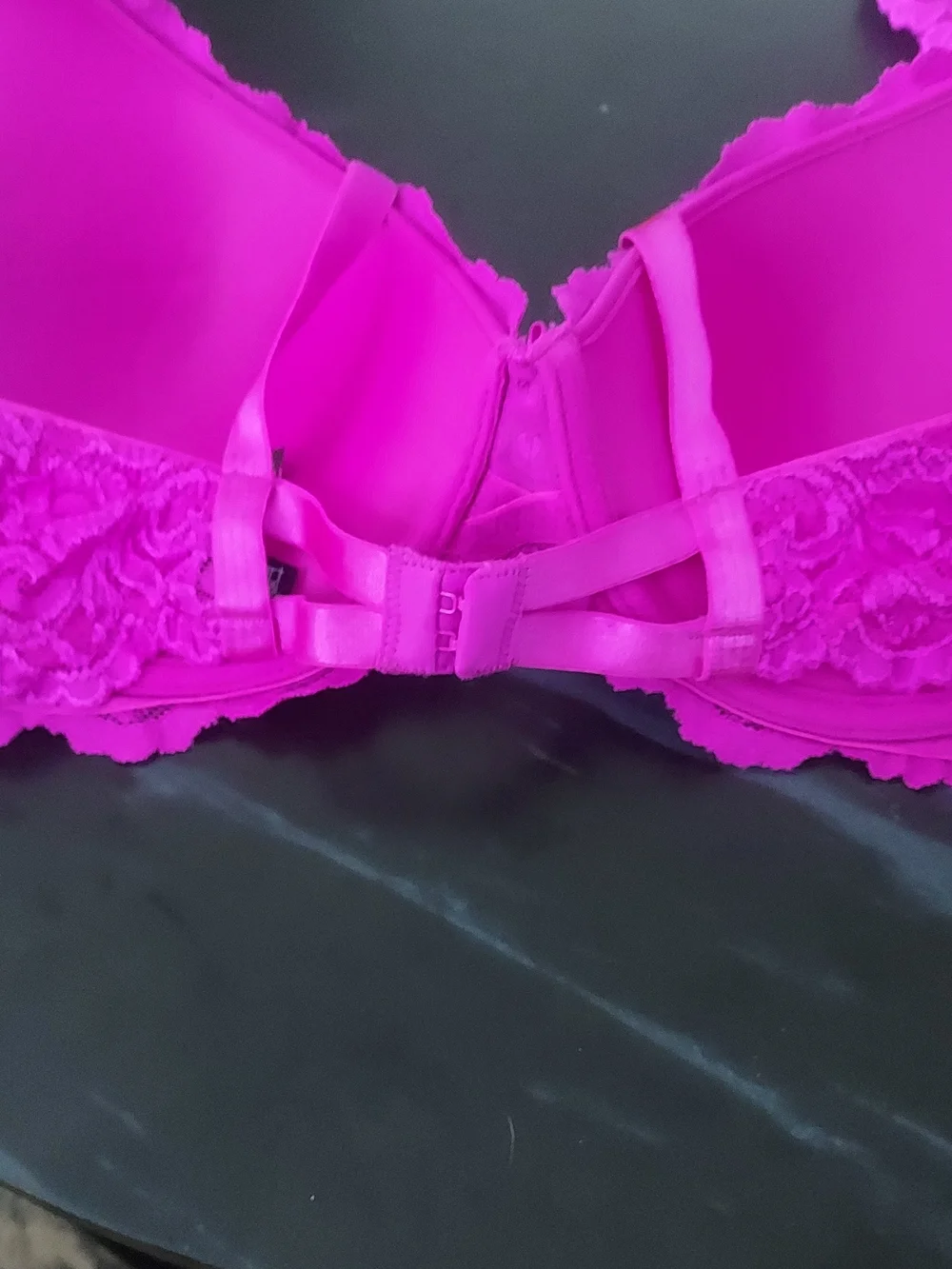 smart & sexy Hot Pink Lace Push-Up Bra 40C & Boyshort Set